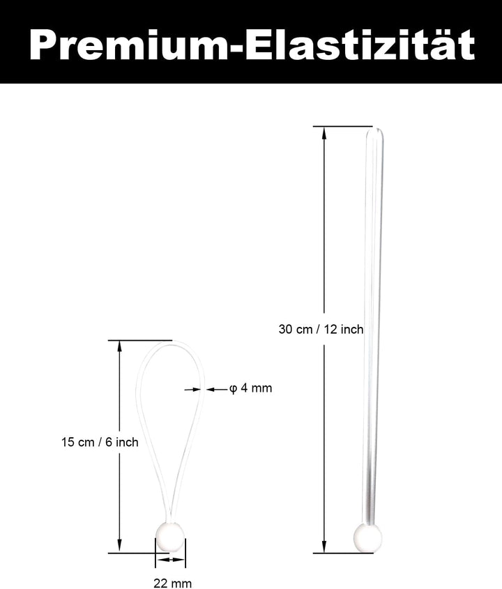 Spanngummis mit Kugel 15cm - 100 Stück Planenspanner mit Kugel, Spanngummi Kurz, Zelt Gummispanner m