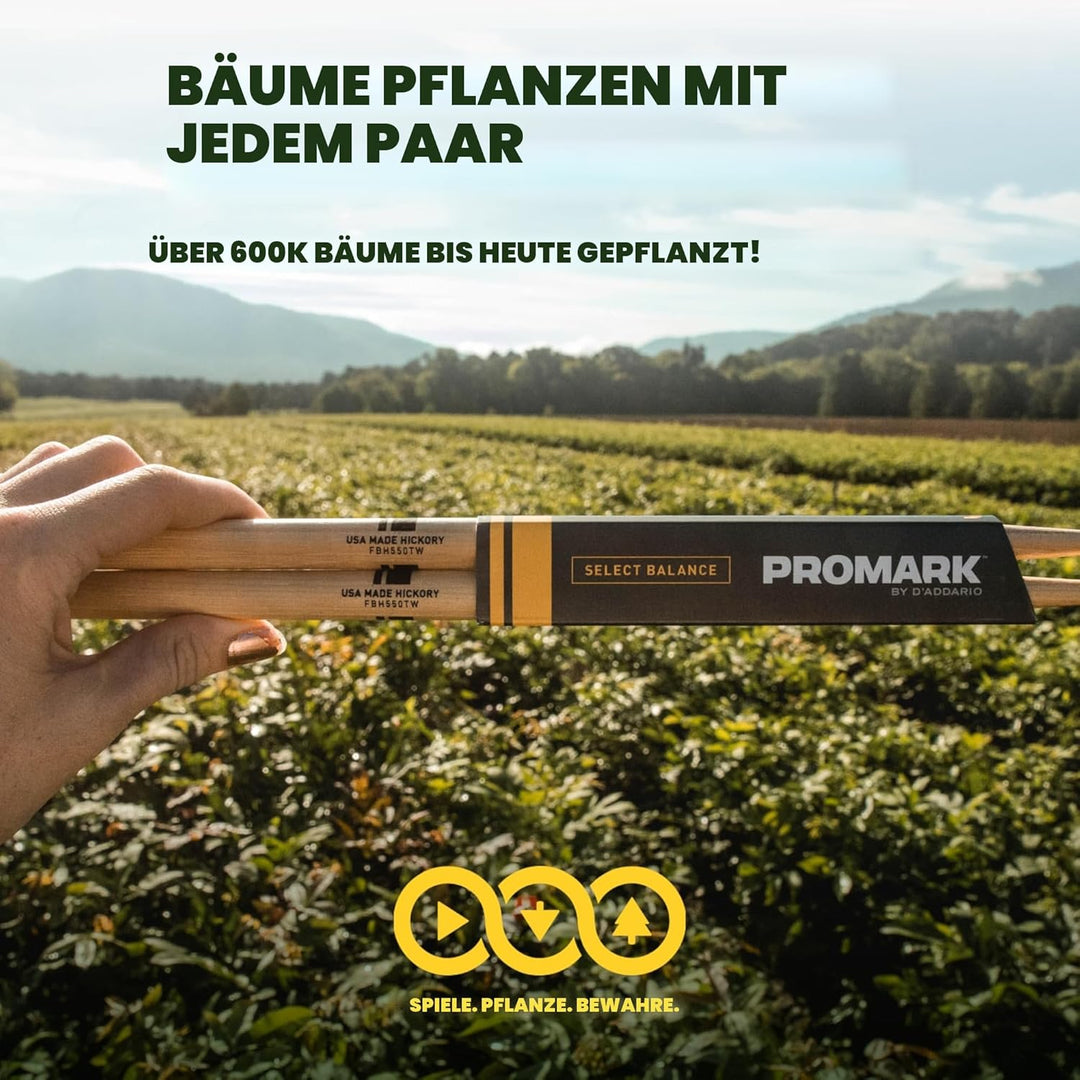 ProMark Schlagzeug Sticks - Rebound 5B Drum Sticks - FireGrain - Hinten gewichtetes Gefühl - Lackier