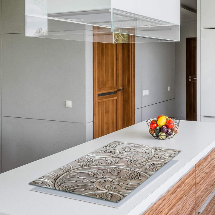 TMK | Herdabdeckplatte 90x52 cm Glas Ceranfeldabdeckung Induktion Herdschutz Spritzschutz Glasplatte