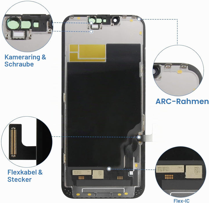 SRJTEK Für iPhone 13 Bildschirm Ersatz für iPhone 13 LCD Bildschirm Ersatz A2633 LCD Display A2482 T