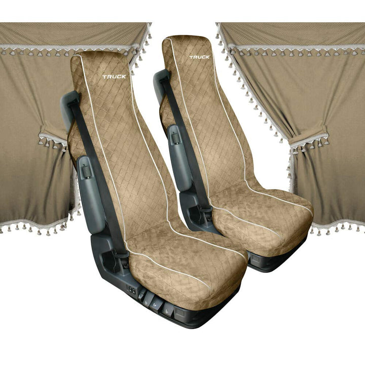Lampa Melissa Innenraum-Set Mikrofaser Sitzbezüge und Gardinen in beige, Beige