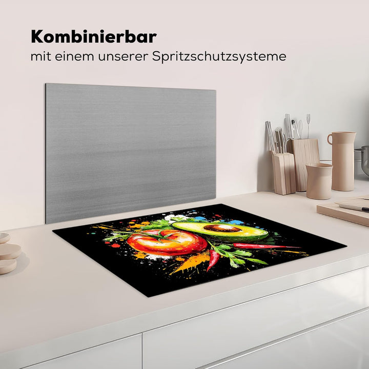 Herdabdeckplatte 70x52 cm Einteilig Ceranfeld Abdeckplatte für Induktionsschutz Ceranfeldabdeckung V