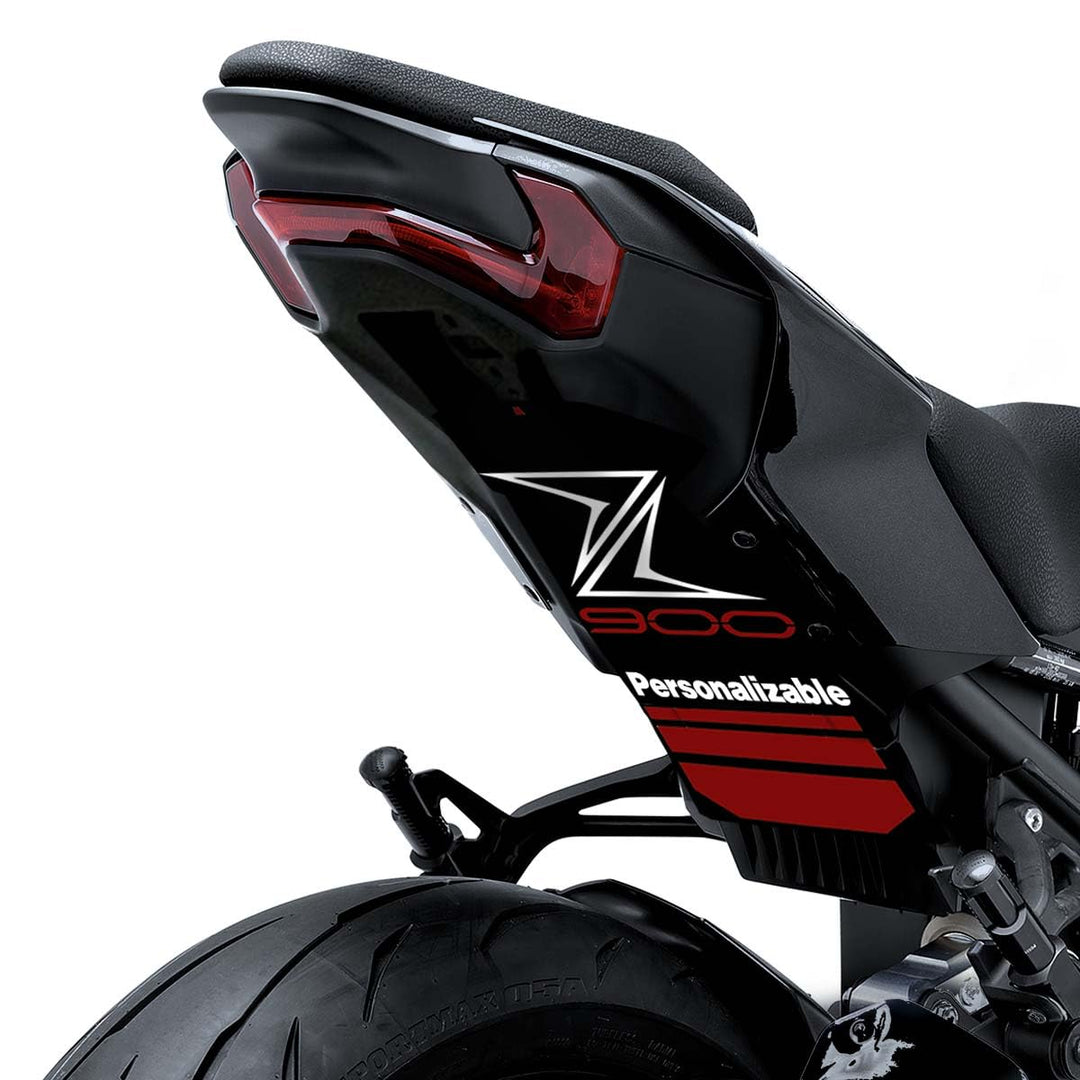 Radlauf-Vinyl, kompatibel mit Kawasaki Z900 2025-2026 (DARK RED), Dark Red