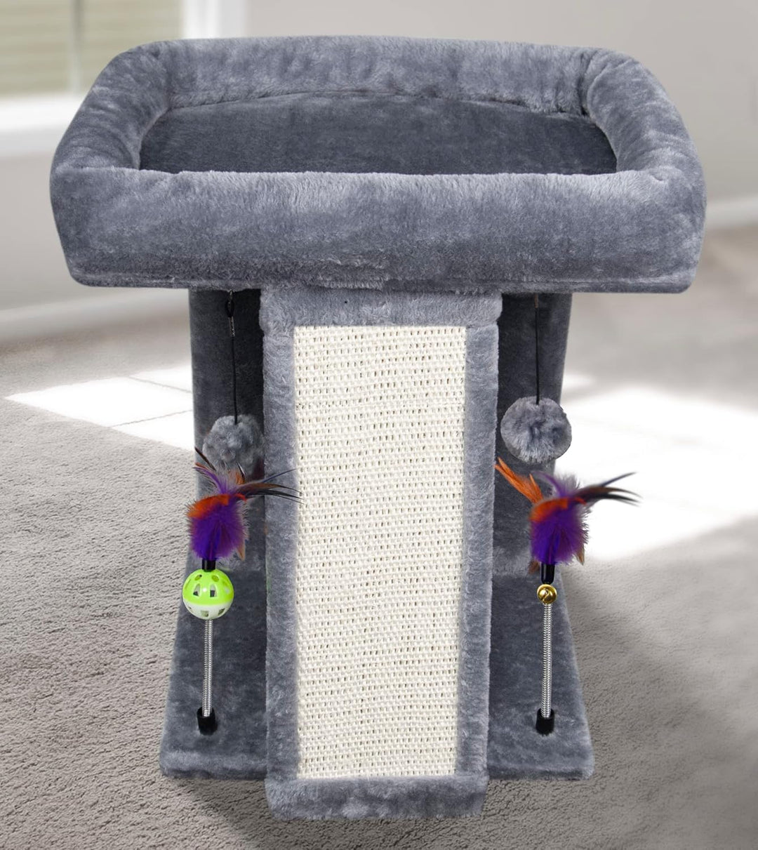 TWDEPART Kratzbaum mit Kratzbaum für Indoor-Katzen, Aktivitätszentrum, Kletterbaum, Katzenmöbel mit