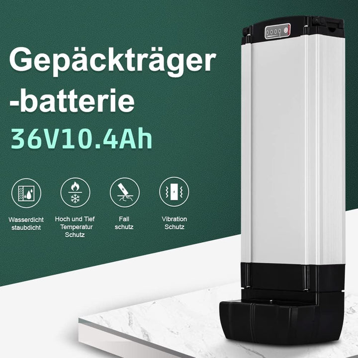E-Bike Li-ion Batterie 36V 10,4Ah mit Ladegerät für 250W-500W Elektrofahrrad Pedelec E-GO! Wondervel