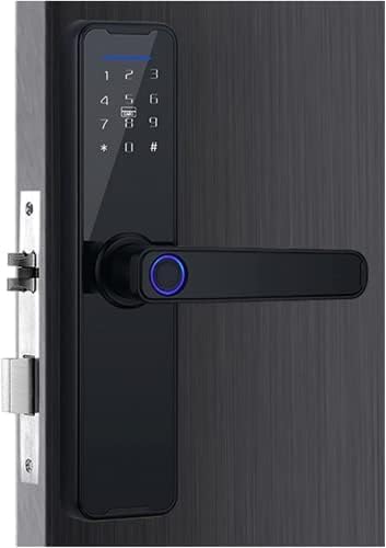 Biometrisches Fingerabdruck-Türschloss für Holztüren, Bluetooth elektronisch, kompatibel mit Tuya Sm