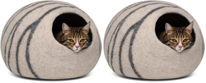 MEOWFIA Katzenbett aus Merinowolle – Handgefilztes, Umweltfreundliches Katzenbett für Katzen &amp; Kätzc
