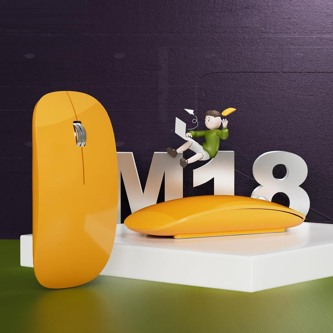 Uiosmuph Bluetooth Maus, Kabellose Maus mit USB-Nano-Empfänger, Tri-Mode (Dual Bluetooth 5.1 + 2.4GH