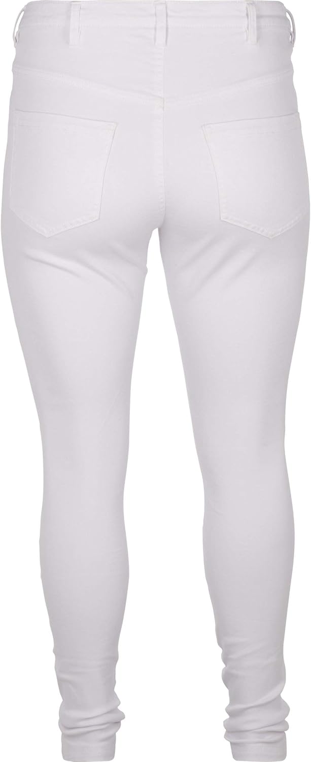 Zizzi Damen Grosse Grössen Amy Jeans Hohe Taille Slim Gr 42W / 30L Weiss, 42W / 30L Weiss