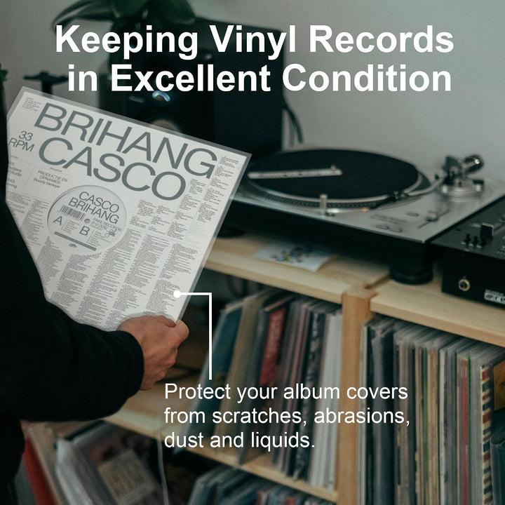 Verdickte Schallplatten Hüllen 7 Zoll Aussenhüllen (100 Stück) | 100 Mikron Premium Polyethylen Auss