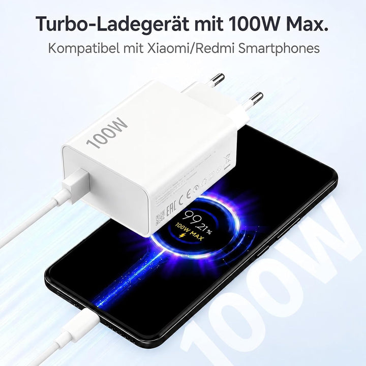 100W USB C Ladegerät für Redmi Note 15 Pro+ 5G, Poco X8 Pro,Xiaomi 17 Serie