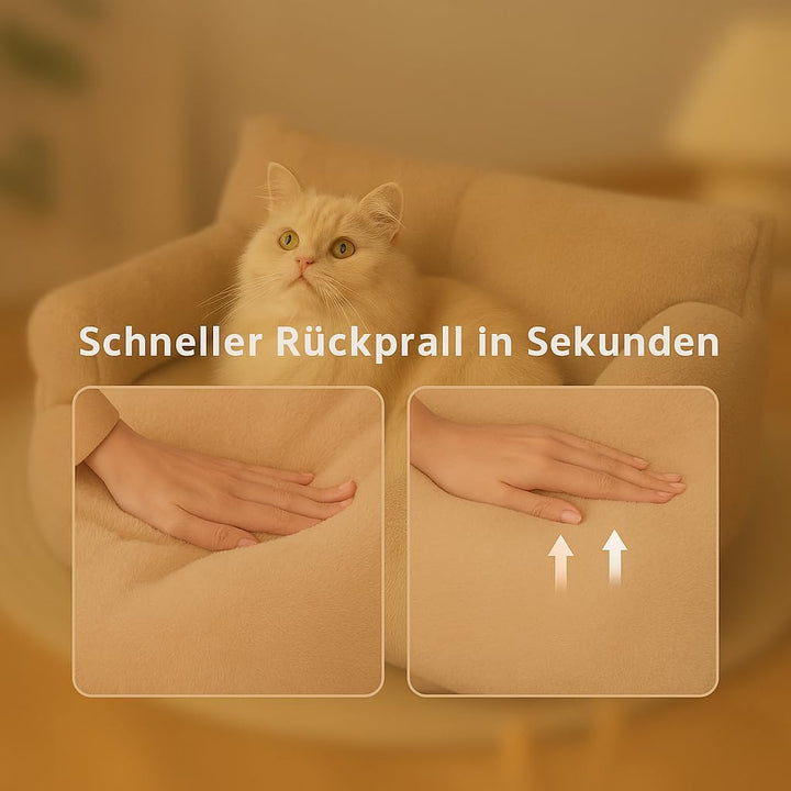 Katzenbett kleines Hundesofa Flauschig und waschbar Katzensofa Hundebett für Katzen, weich Katzenbet