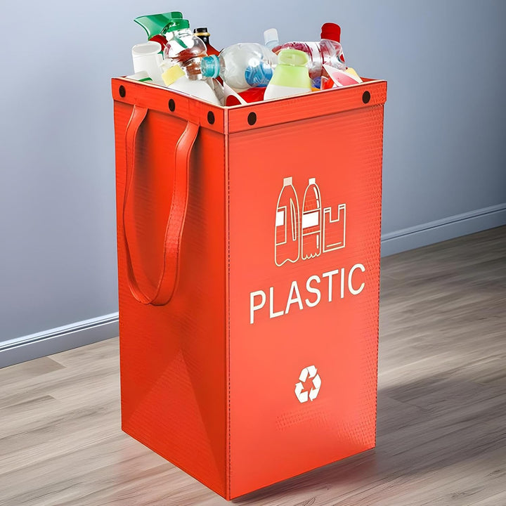 Portable Trash Can, Reusable Garbage Container, Compact Waste Bin Set, Durable Leak Proof Design, Sp