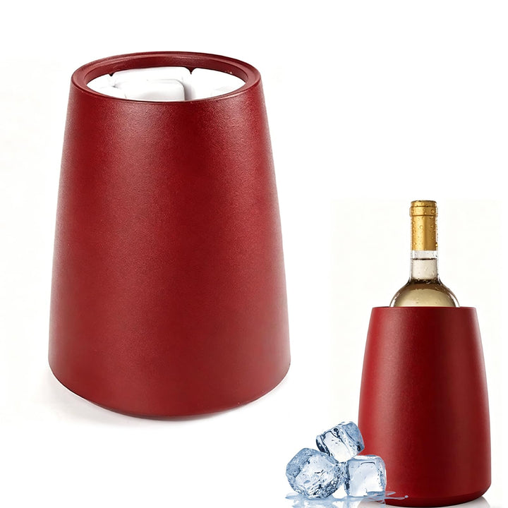 Weinkühler &amp; Sektkühler, Weinkühler Manschette mit Kühlakku,Flaschen Kühler Rot, Rot