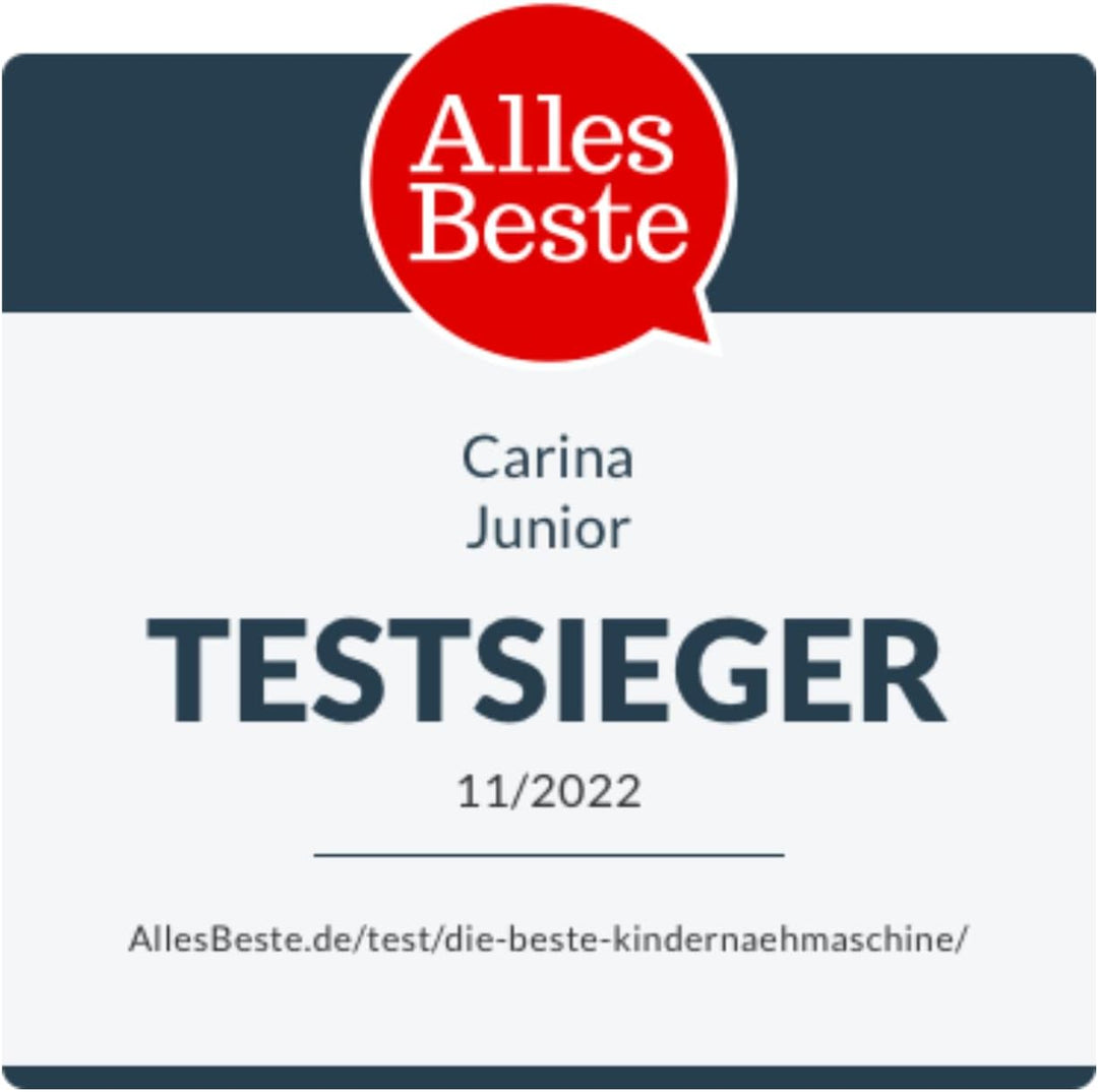 Carina Junior - Mechanische Nähmaschine für Näh-Einsteiger &amp; Anfänger mit Griff, 6 Stichprogrammen,