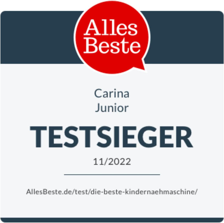 Carina Junior - Mechanische Nähmaschine für Näh-Einsteiger &amp; Anfänger mit Griff, 6 Stichprogrammen,