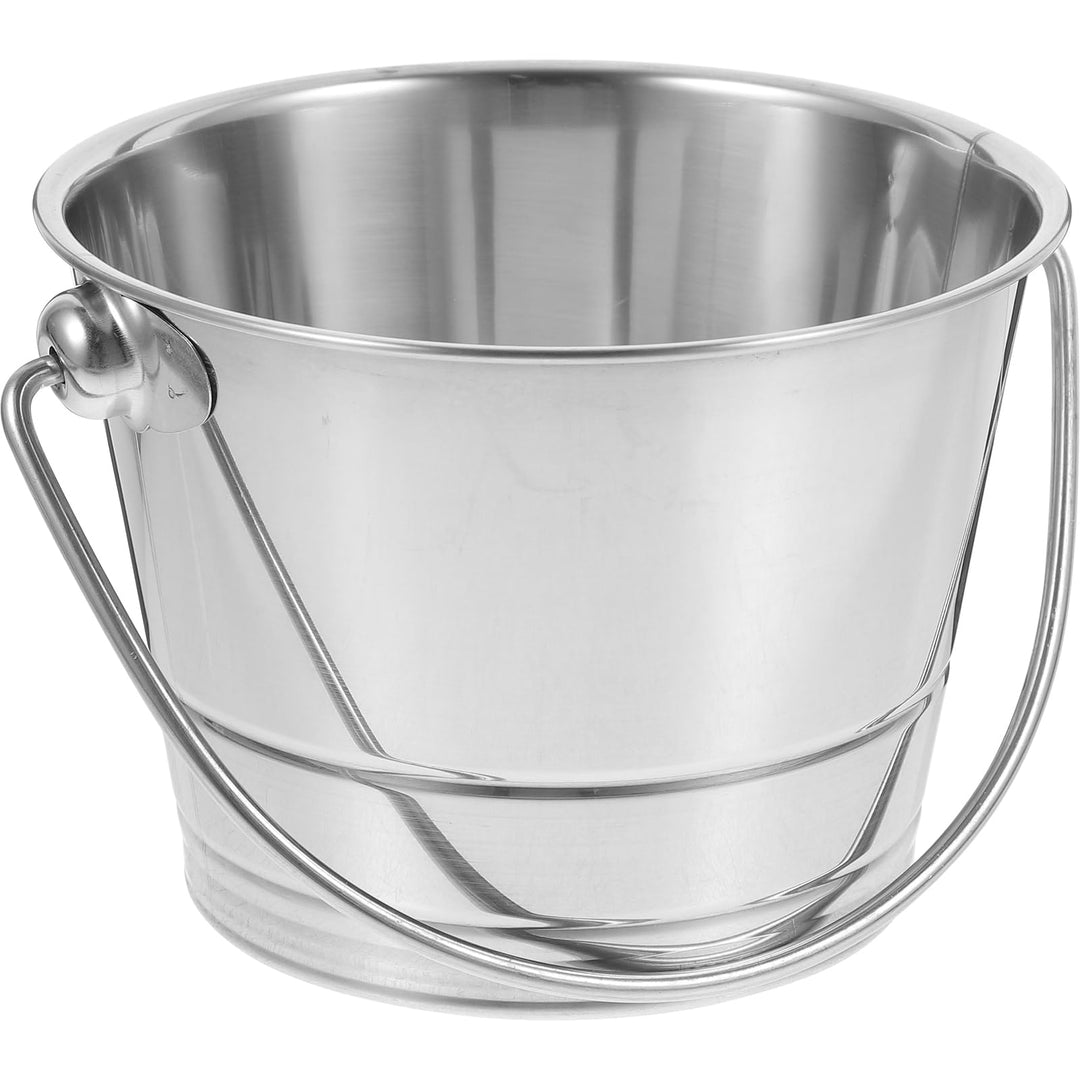 DOITOOL Edelstahl Eiskübel 1L Mit Deckel Und Tragbarem Griff Multifunktionaler Eiswürfelbehälter Für
