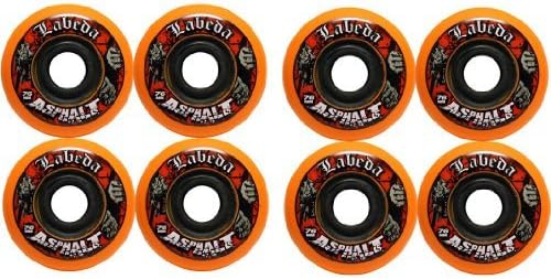 Labeda Asphalt Orange Inline Skate Wheels - 76mm