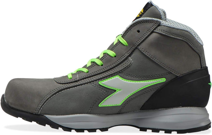 Arbeitsschuh GLOVE MDS MID S3 HRO SRC, COAL/GREEN FLUO, Gr. 44