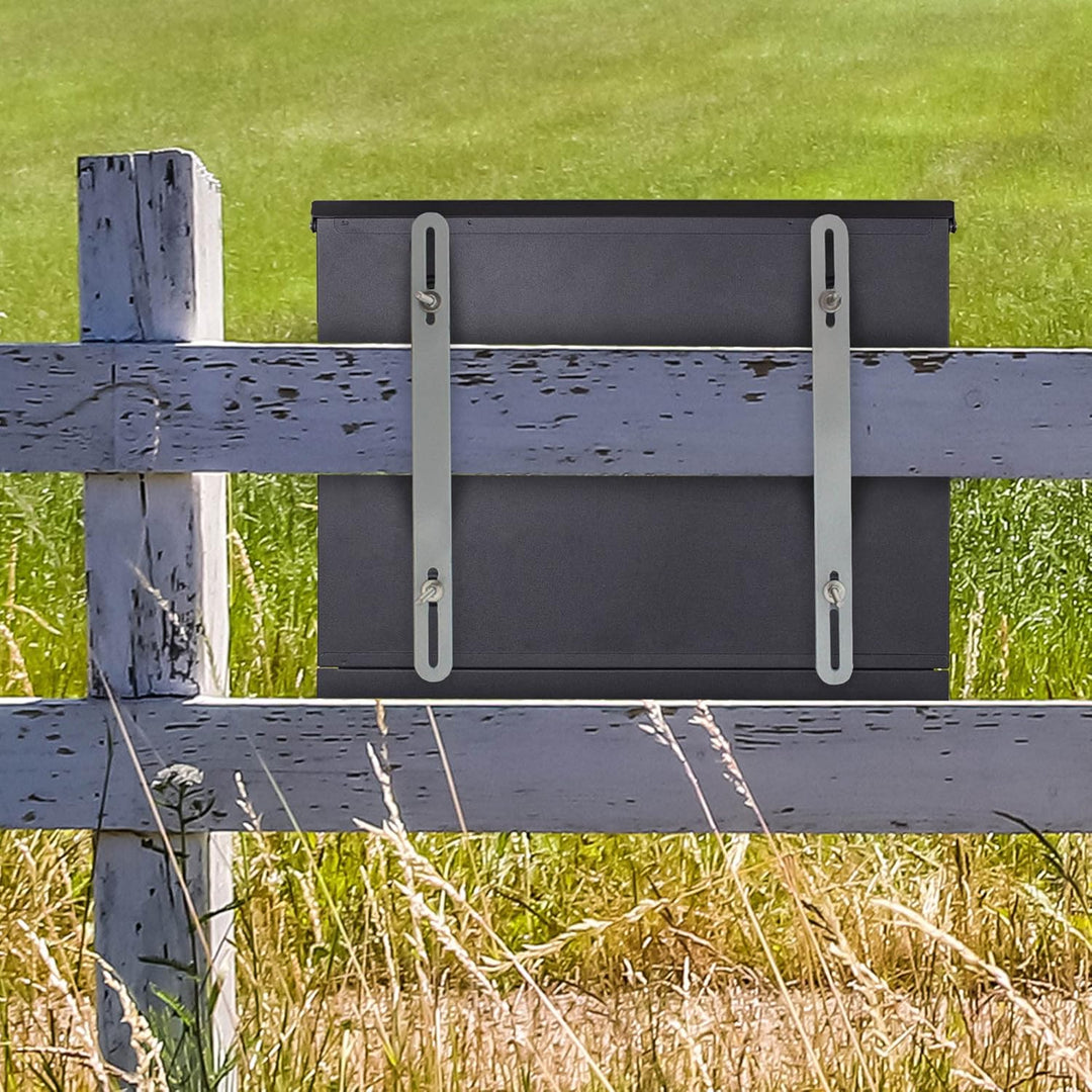 banjado Briefkasten Befestigung - Befestigungsset für Zaunbriefkasten und Briefkästen an Toren - Bri