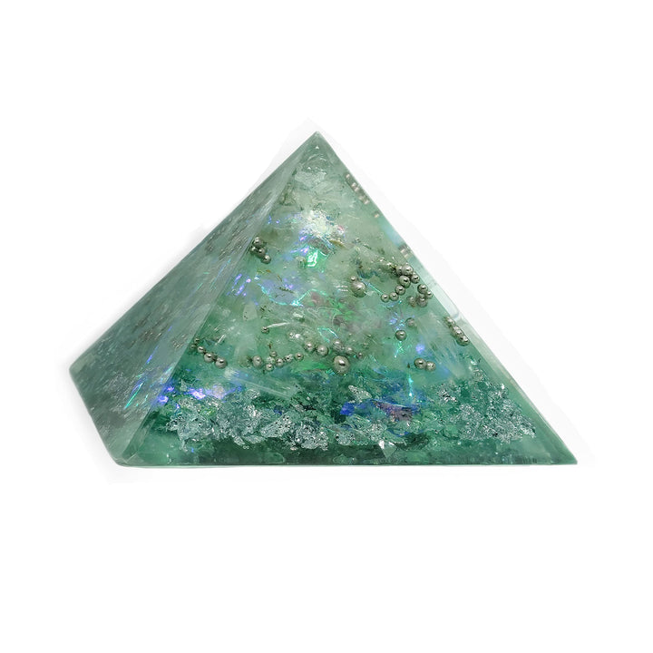 firstonthesun Orgonit Pyramide Polarlicht - Grosser Spiritueller Orgon Kristall mit Edelsteinen | Se