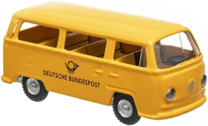 KOVAP VW Deutsche Bundespost Blechmodell, 1:32 Massstab, Postgelb, mit Aufziehfeder