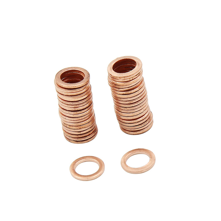 40 Stück Kupferscheibe 7mm Innendurchm. Flache Dichtungsring