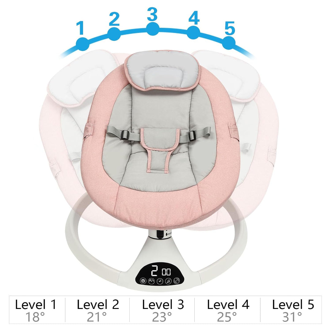 Elektrische Babywippe mit Bluetooth, für Babys von 0 bis 12 Monaten