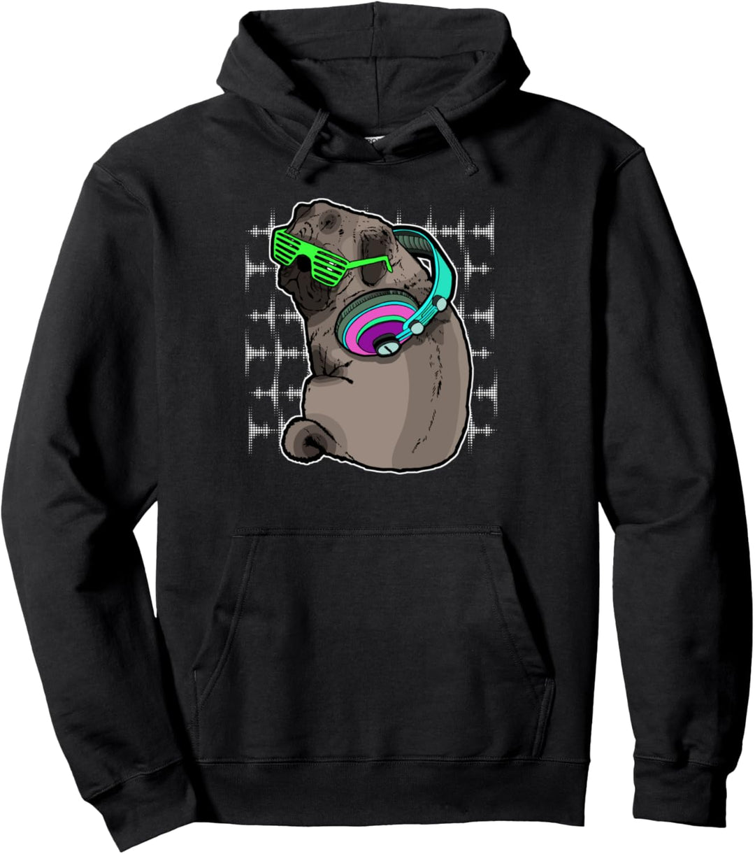 Pug Dj Music Lover Lustiges DJ Musik Geschenk Pullover Hoodie