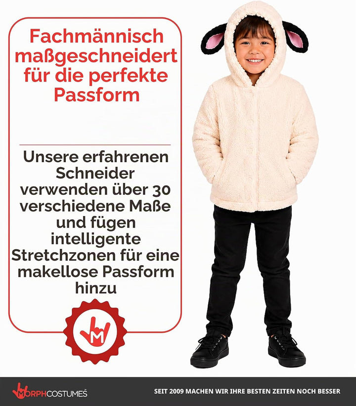 Fun Shack Schaf Kostüm Kinder, Tier Halloween Kostüm Kinder XL Weiss, XL Weiss