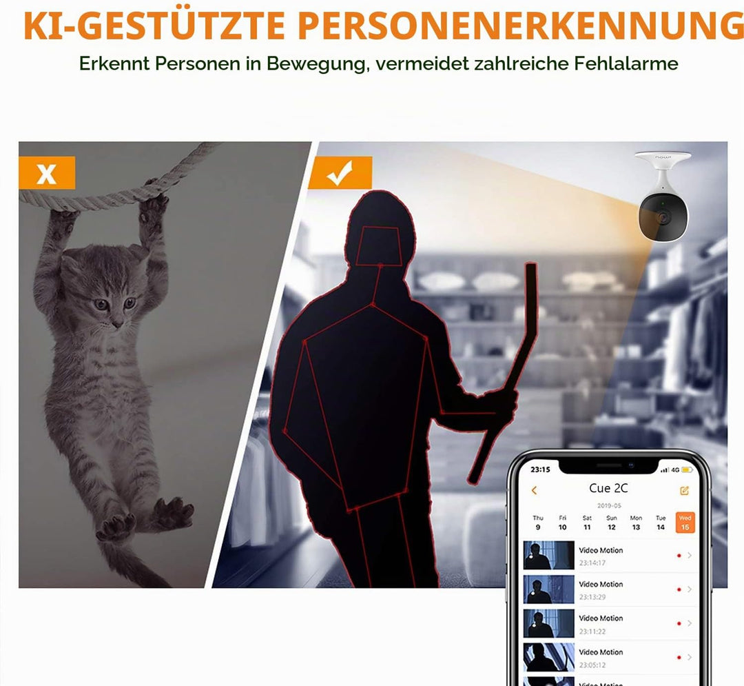 Imou Überwachungskamera WiFi Indoor IP-Kamera Baby-Sicherheit 1080P mit Nachtsicht Menschliche Beweg