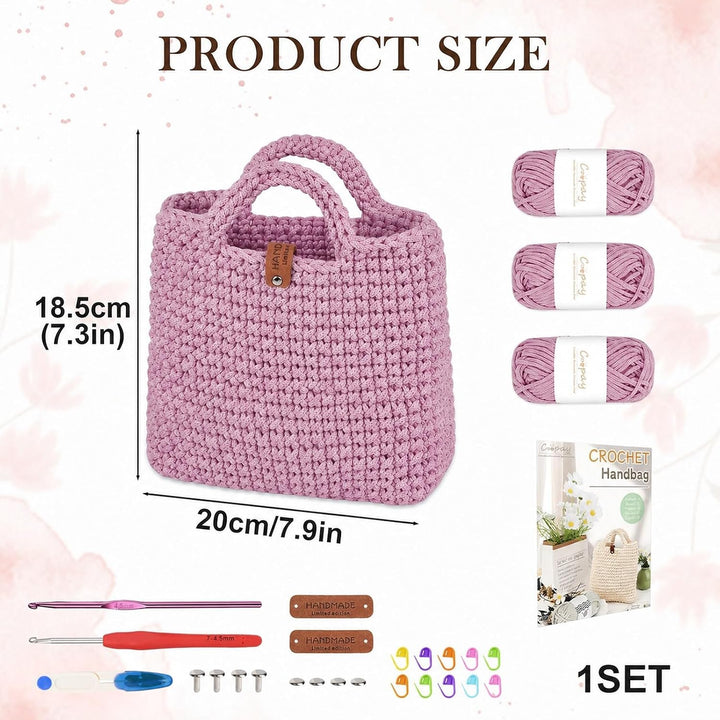 Chingcoo Häkelset für Anfänger - Crochet Set mit Häkelnadel 4,5mm Strickanleitung 5mm Dicke Wolle zu