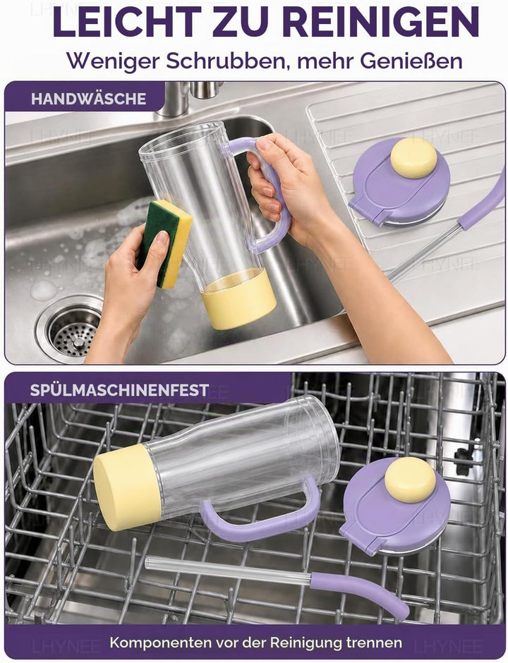 24 oz Ersatzbecher für Ninja BlendBOSS Mixer,Lila,Inkl.Zubehör, Lila
