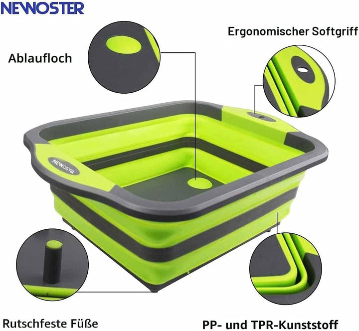 Multifunktionale Faltbares Schneidebrett Mit Integriertem Sieb,Tragbares Camping Faltbar Klein Leich