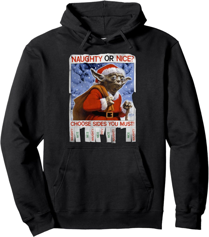 Star Wars Yoda Naughty Or Nice Flyer Weihnachten Pullover Hoodie