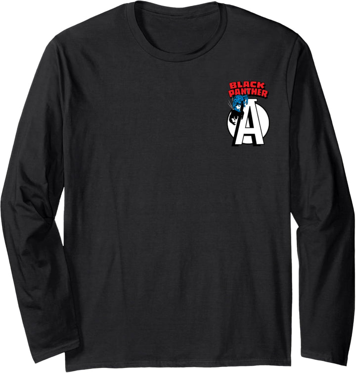 Marvel Avengers Black Panther Pocket Logo Langarmshirt