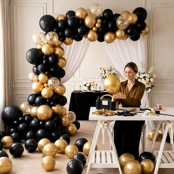 PlusFive Luftballonpumpe, Luftpumpe Elektrisch (220V-240V 600W), Ballonpumpe Elektrisch mit Tragbare