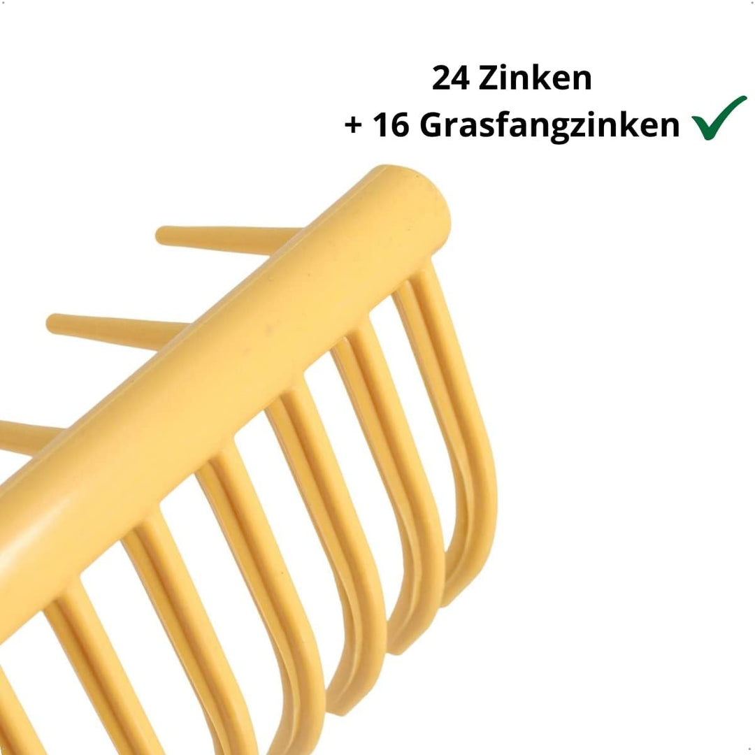 Rasenrechen mit 24 Zinken, 64 cm Breite, Laubrechen &amp; Heurechen