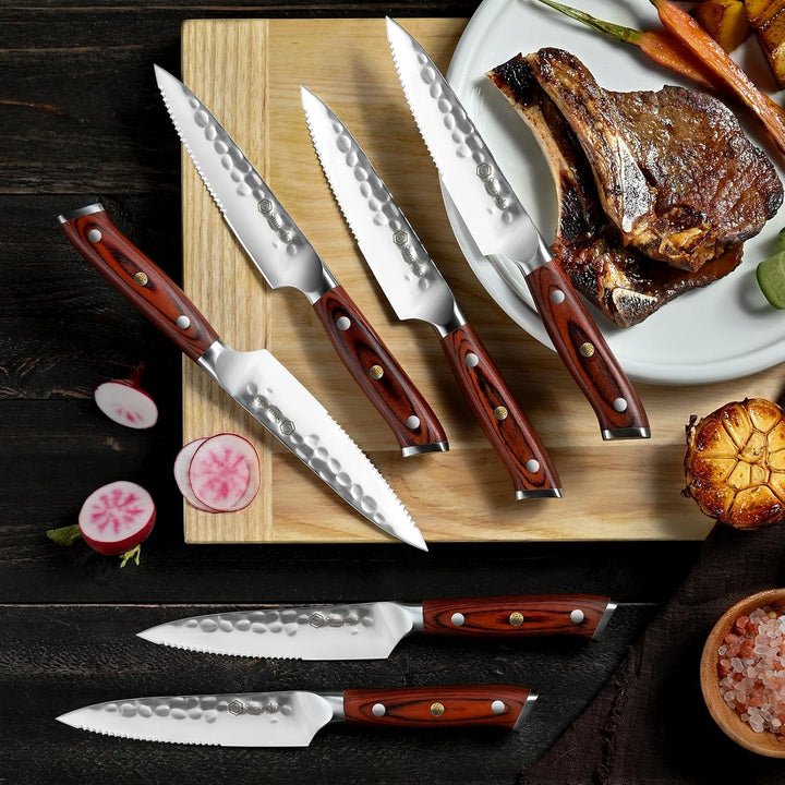 Sunnecko Steakmesser Set 6 teilig Steakmesser Set 6-teilig, Steakmesser Set 6-teilig