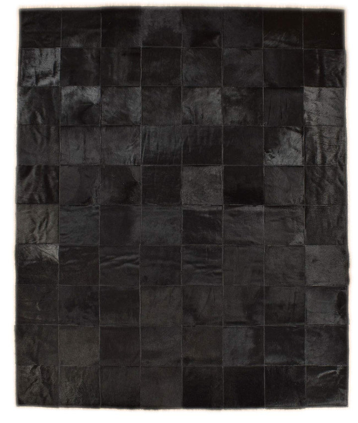 Generisch KUHFELL Teppich SCHWARZ Patchwork 160 x 200 cm Fell Teppich