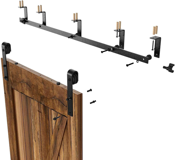 6.6FT/2M Deckenmontage Schiebetüre Beschläge, Ceiling mount brackets barn door hardware laufschiene
