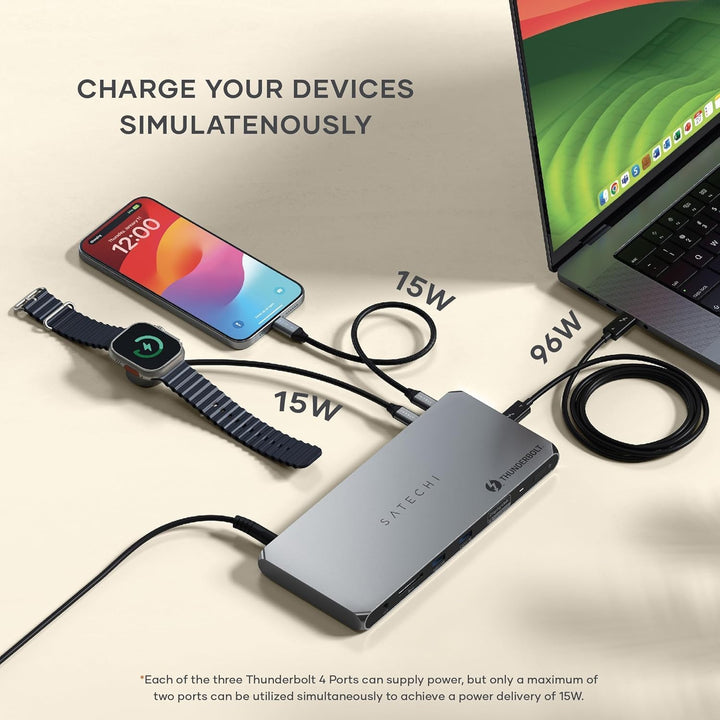 Satechi Thunderbolt 4 Slim Hub Pro und USB C auf USB C Kabel Bundle