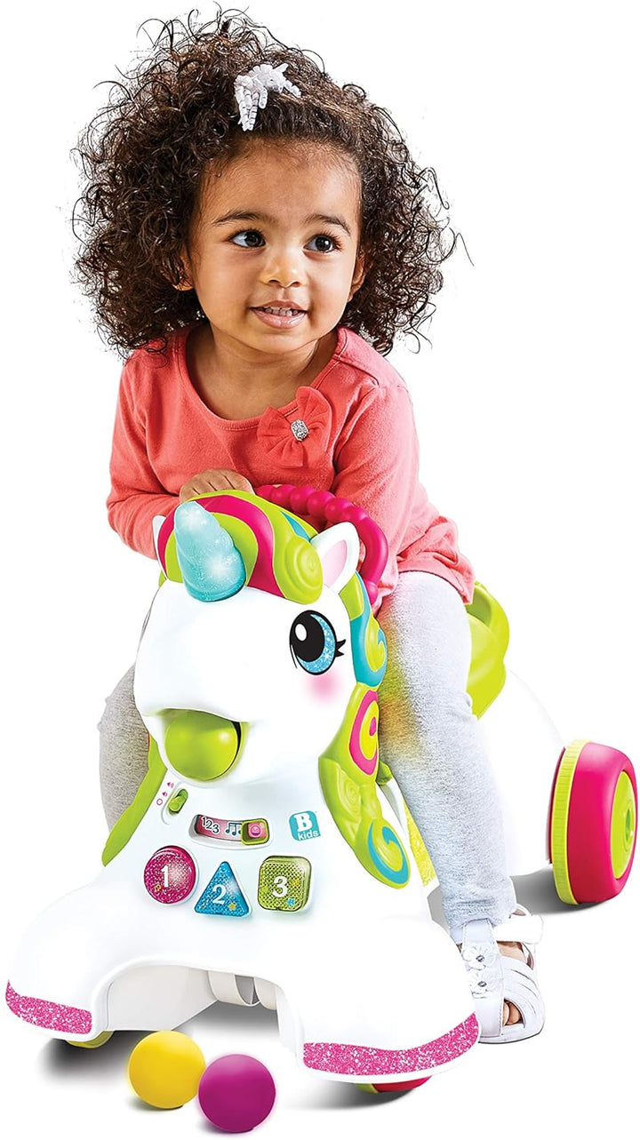 INFANTINO - Interactive Unicorn Carrier/Walker - with 5 Balls - 3 Sounds and Light Modes - Multicolo
