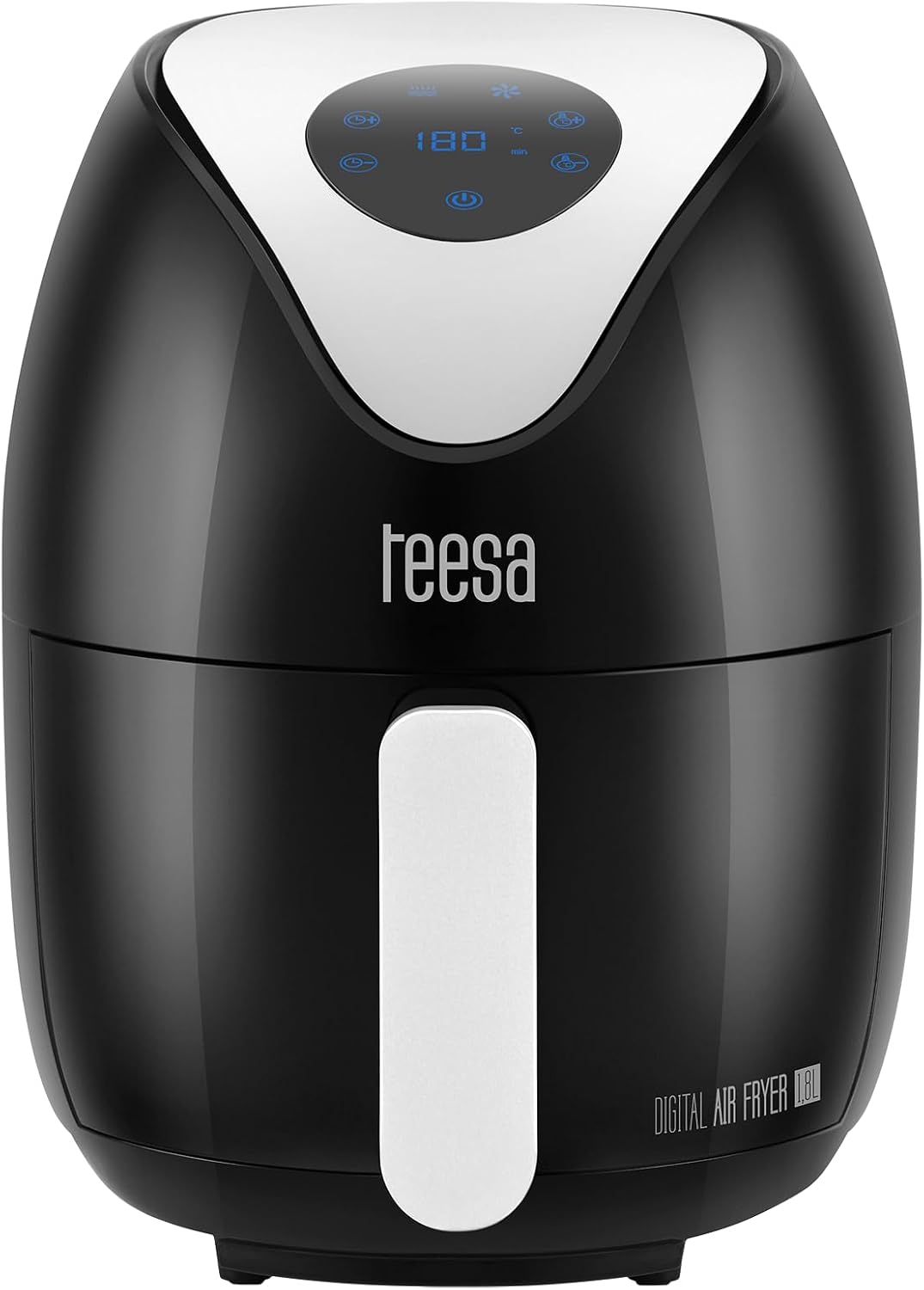 TEESA DIGITAL AIR FRYER 1.8L fettfreie Fritteuse, Schwarz