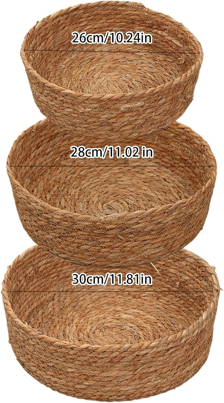 Rattan Storage Sneakers, Woven Organizer Boxen, Lightweight Basketball-Set, Natural Storage Bins Eas