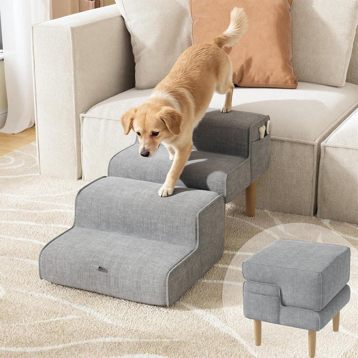 Hundetreppe,2-in-1 Haustiertreppe Klappbar Treppe Hund, Hundetreppe für Kleine &amp; Grosse Hunde, Trepp