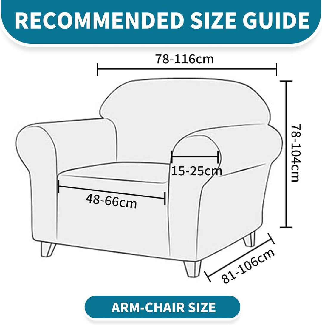 YSTELLAA Stretch Sofa überzug 1 Sitzer, Super Elastisch Sofabezug Mit Armlehnen Waschbarer, kratzfes