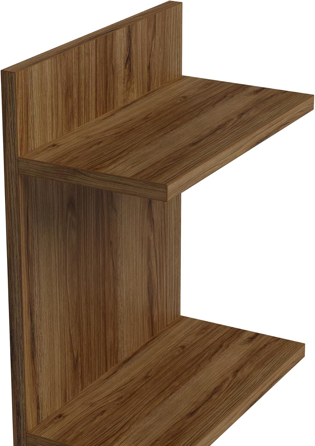 AKKE Hängeregal Wandregal - 80 x 40 cm Möbelplatte - Regal 3 Ebenen - Alte Eiche, Alte Eiche