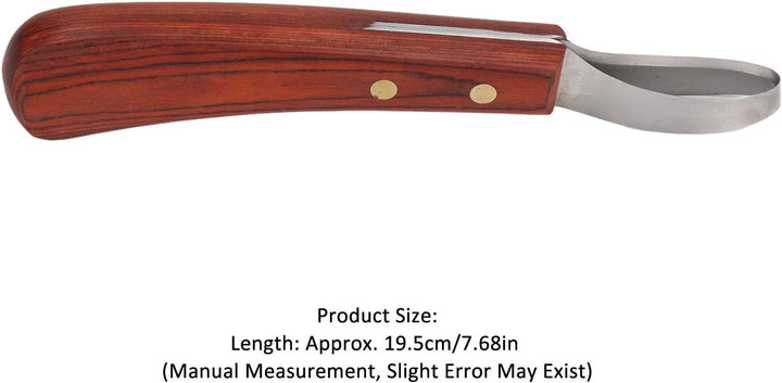 FOUF Hufmesser, Zweischneidiges Hufmesser aus Leder mit Gummi-Holzgriff, Professionelle Hufschmied-W