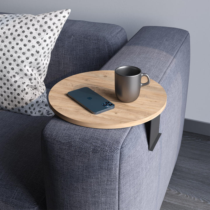 sugodesign Couch-Tablett Armlehne, Einstellbarer Sofa-Tablett, Getränkehalter, spezielles Design pra